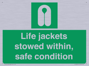 Life jackets stowed within